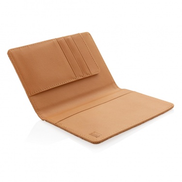 Logo trade business gifts image of: Cork secure RFID passport cover