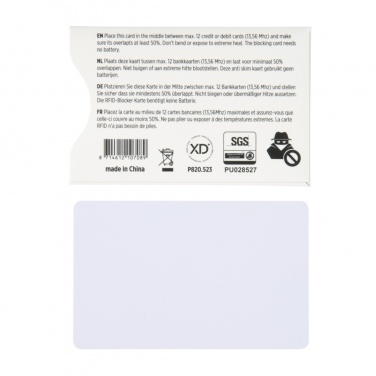Logotrade promotional merchandise photo of: Anti-skimming RFID shield card with active jamming chip