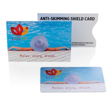Logo trade promotional giveaways picture of: Anti-skimming RFID shield card with active jamming chip