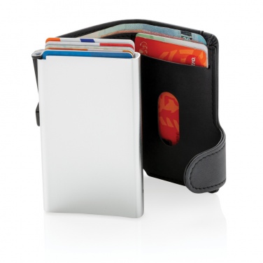Logo trade promotional products picture of: Standard aluminium RFID cardholder with PU wallet