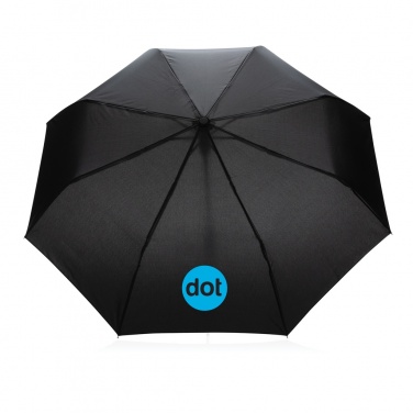 Logo trade promotional gifts image of: 21" Impact AWARE™ RPET 190T mini auto open umbrella