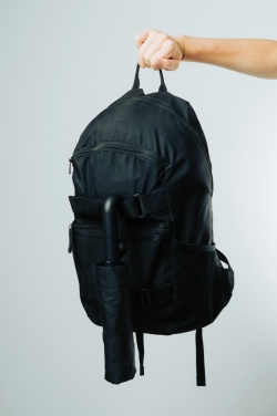 Logotrade advertising product image of: Yara 21" AWARE™ RPET solid colour umbrella with carabiner