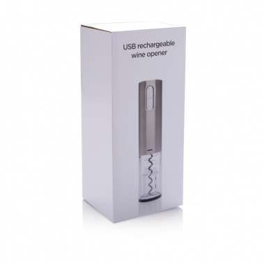 Logo trade promotional items image of: Electric wine opener - USB rechargeable