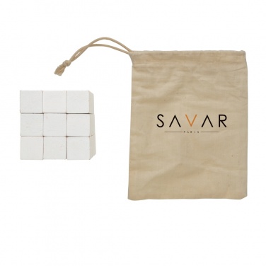 Logo trade promotional items image of: Wooden brain game in canvas pouch