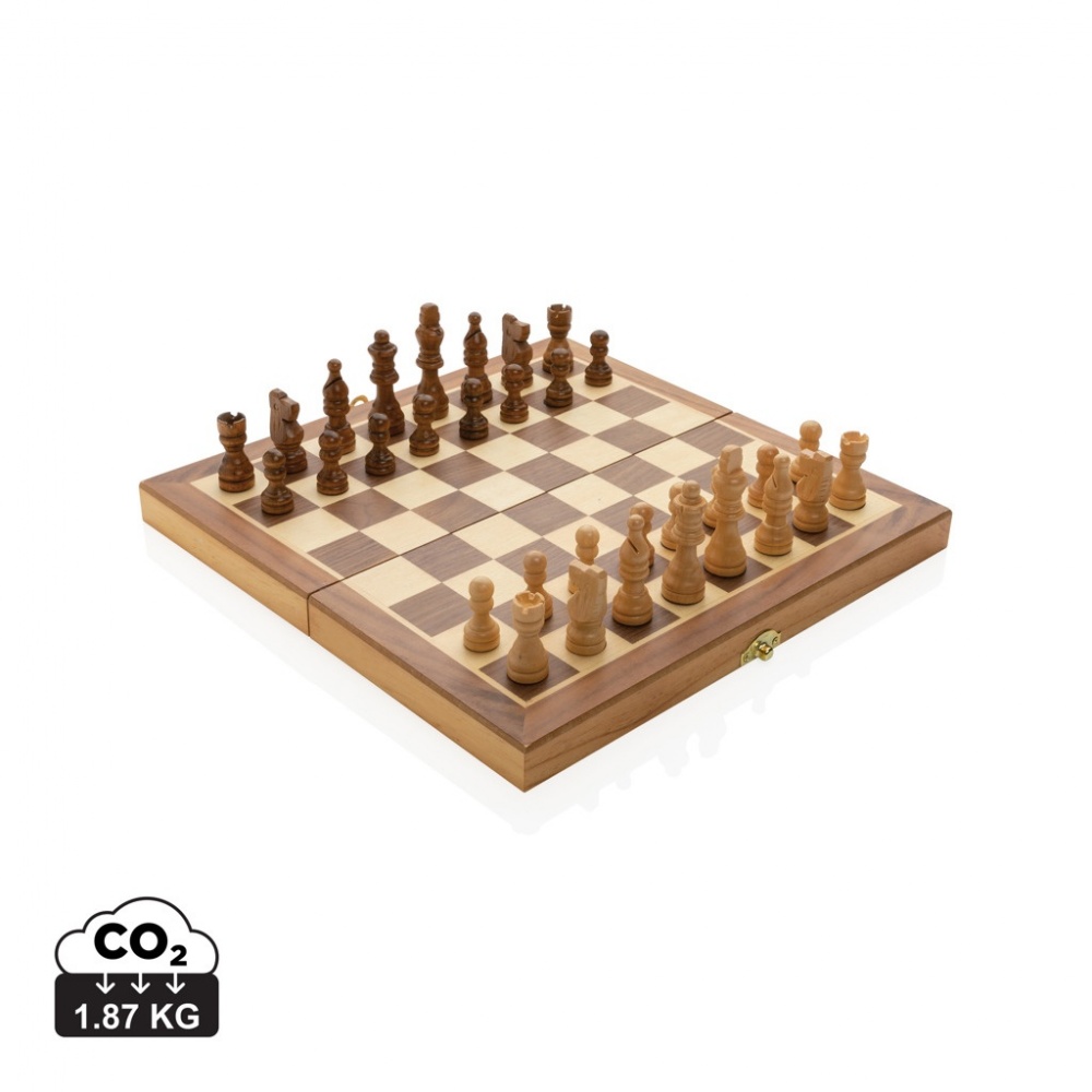 Logotrade promotional gift image of: Luxury wooden foldable chess set