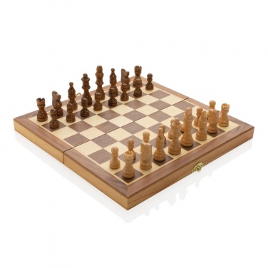 Logo trade corporate gift photo of: Luxury wooden foldable chess set