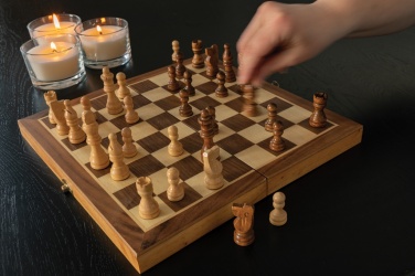 Logotrade promotional giveaway picture of: Luxury wooden foldable chess set