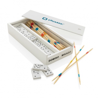Logotrade advertising product picture of: Deluxe mikado/domino in wooden box