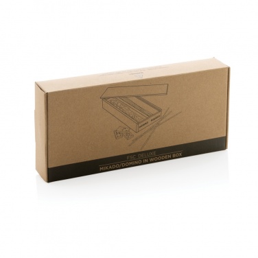 Logotrade promotional giveaway image of: Deluxe mikado/domino in wooden box