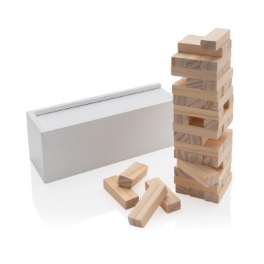 Logotrade advertising products photo of: Deluxe tumbling tower wood block stacking game