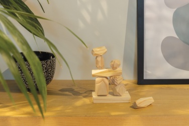 Logo trade promotional giveaway photo of: Ukiyo Crios wooden balancing rocks in pouch