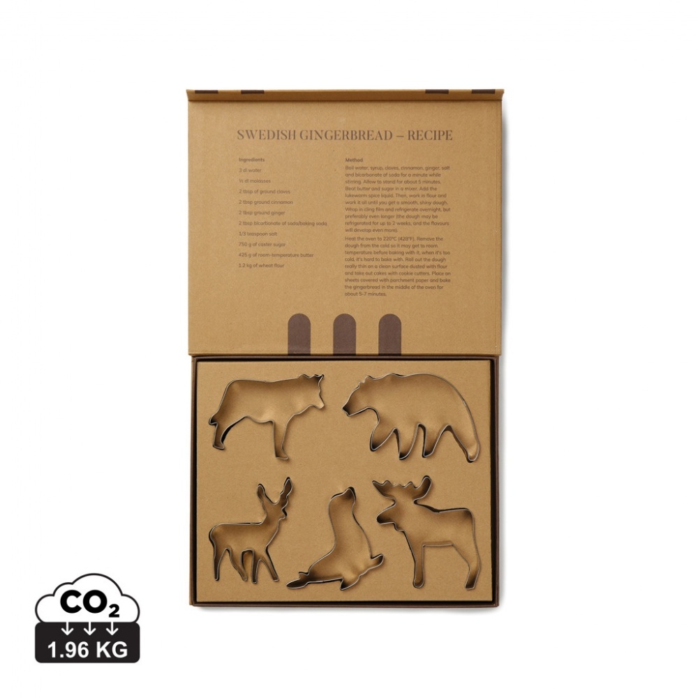 Logo trade advertising products image of: VINGA Nordic big 5 cookie cutter 5-piece set