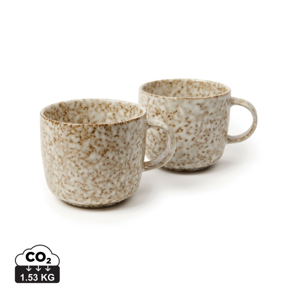 Logo trade promotional items picture of: VINGA Nuvem stoneware mug, 2 pcs set