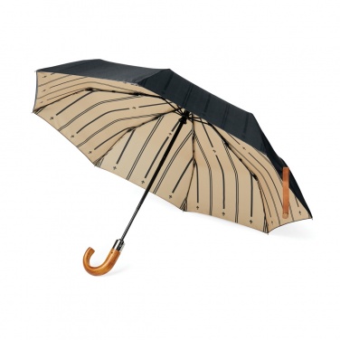 Logo trade corporate gifts image of: VINGA Bosler AWARE™ recycled pet 21" foldable umbrella