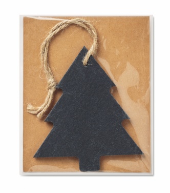 Logo trade promotional merchandise image of: Slate xmas hanger tree