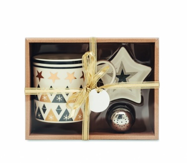 Logo trade advertising products image of: Mug mini plate filter in box