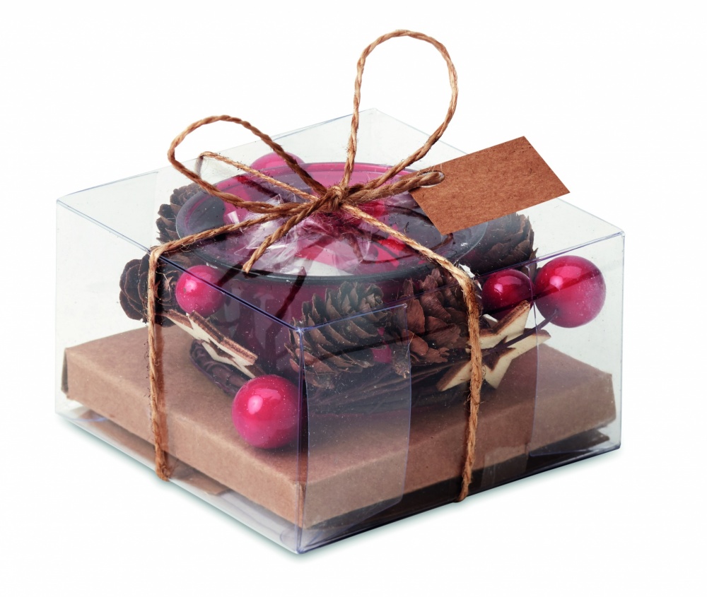 Logo trade promotional items image of: Christmas candle holder