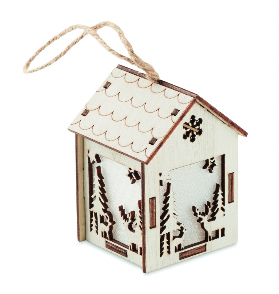 Logotrade business gift image of: MDF house with light