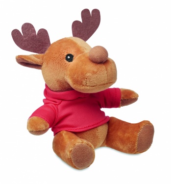 Logo trade corporate gift photo of: Plush reindeer with hoodie