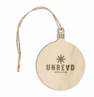 Logotrade promotional gift picture of: Wooden Tree bauble hanger