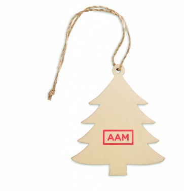 Logo trade promotional merchandise picture of: Wooden Tree shaped hanger