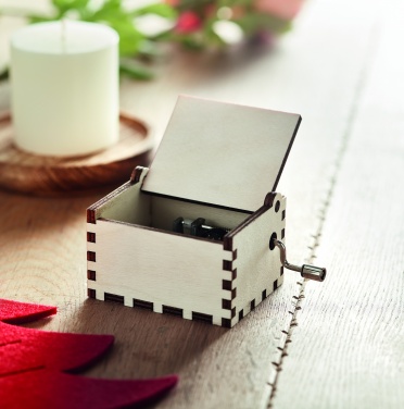 Logo trade promotional giveaway photo of: Wooden Christmas music box