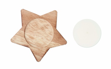 Logo trade advertising product photo of: Candle on star wooden base
