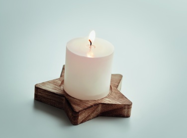 Logo trade promotional products image of: Candle on star wooden base