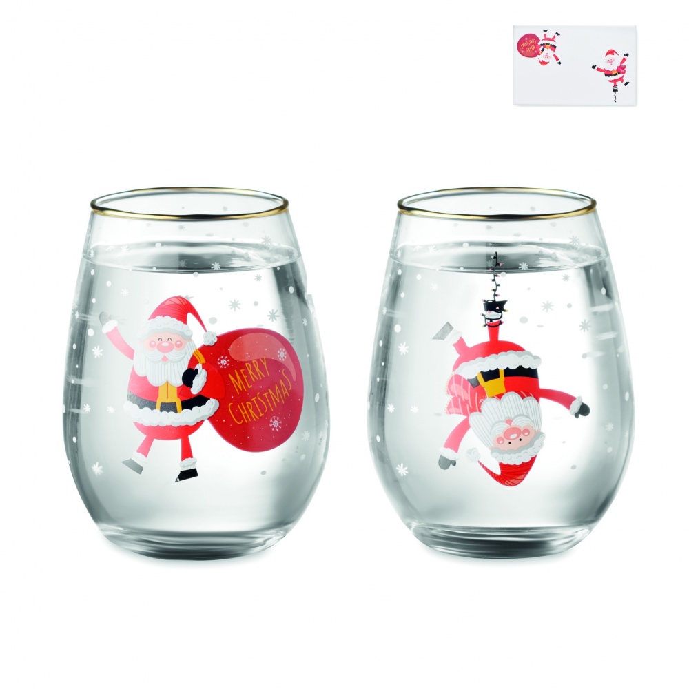 Logotrade corporate gift picture of: Set of 2 Christmas glasses
