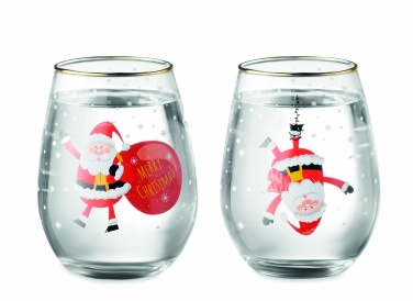 Logotrade business gift image of: Set of 2 Christmas glasses