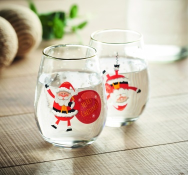 Logo trade promotional giveaway photo of: Set of 2 Christmas glasses