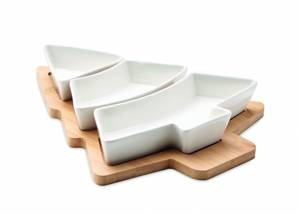 Logo trade promotional items image of: Christmas tree serving tray