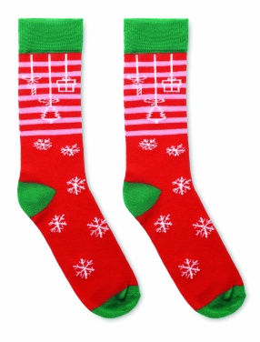 Logo trade promotional merchandise image of: Pair of Christmas socks L