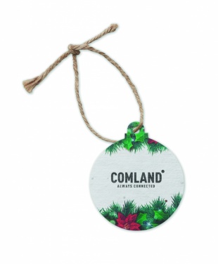 Logo trade promotional giveaways image of: Seed paper Xmas ornament