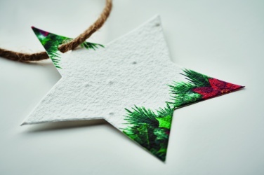 Logo trade corporate gifts image of: Seed paper Xmas ornament