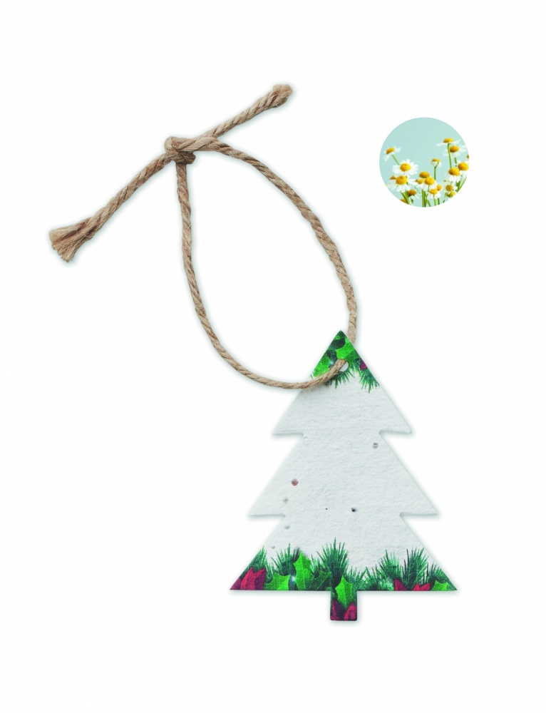 Logotrade promotional giveaway picture of: Seed paper Xmas ornament
