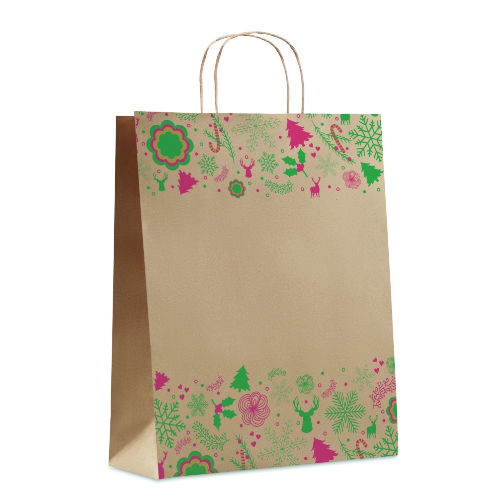 Logo trade business gift photo of: Gift paper bag large