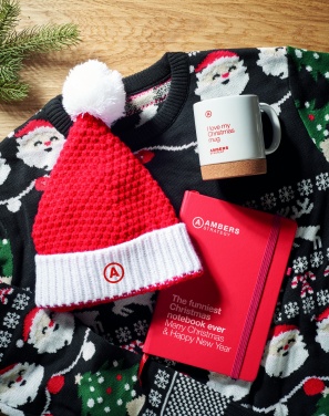 Logo trade promotional giveaways image of: Christmas knitted beanie