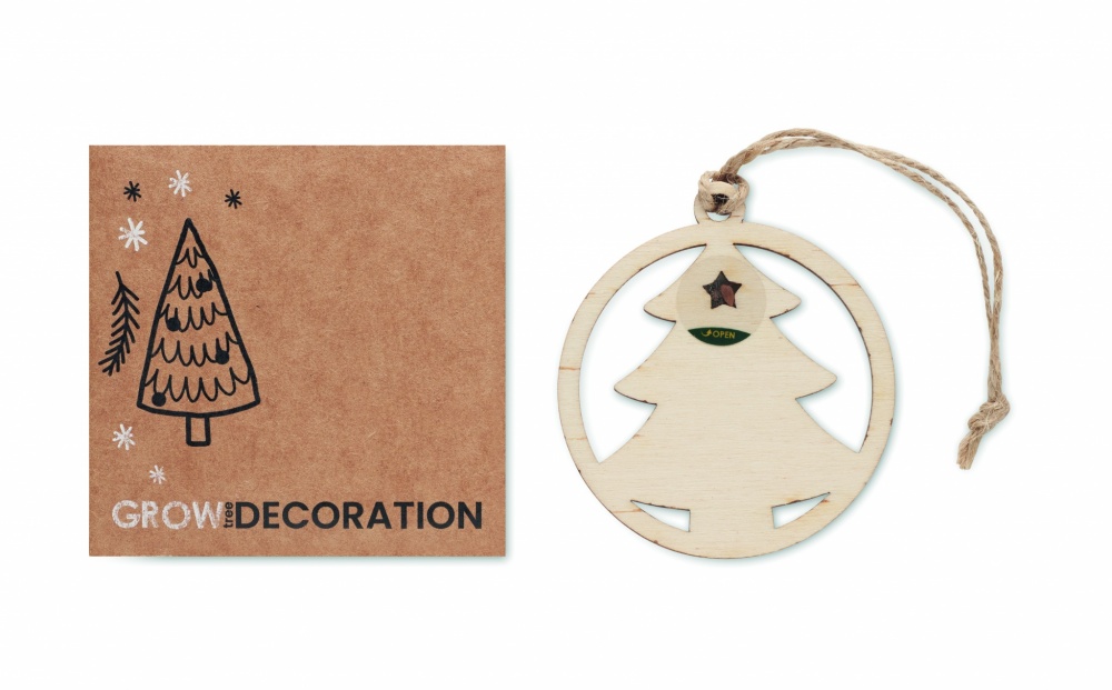 Logo trade promotional products image of: Wooden tree shape hanger