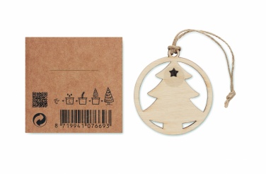 Logo trade promotional gifts image of: Wooden tree shape hanger