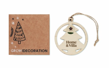 Logo trade business gift photo of: Wooden tree shape hanger