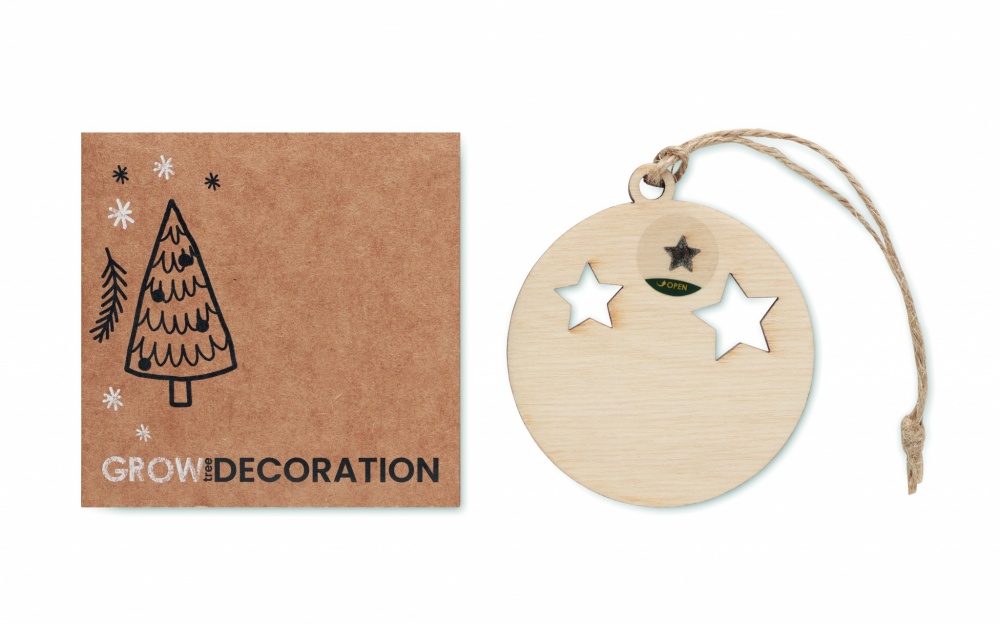 Logotrade promotional items photo of: Wooden bauble shape hanger