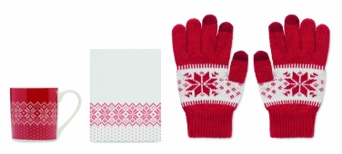 Logotrade promotional merchandise image of: Winter gift mug and gloves set