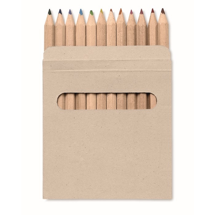 Logo trade corporate gifts image of: 12 coloured pencils set