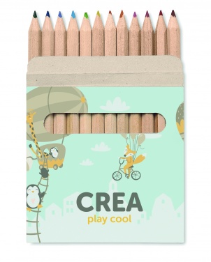 Logo trade promotional products image of: 12 coloured pencils set