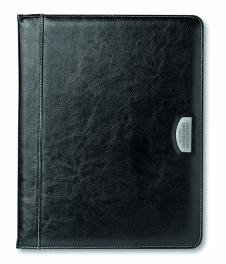 Logo trade advertising products picture of: PU portfolio w/ 20 pages bloc
