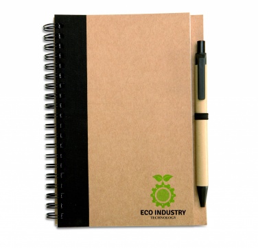 Logotrade promotional giveaways photo of: B6 recycled notebook with pen