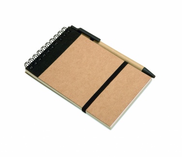 Logo trade advertising products image of: A6 recycled notepad with pen