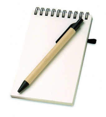 Logotrade promotional giveaway picture of: A6 recycled notepad with pen