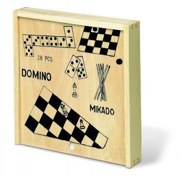 Logotrade promotional giveaway image of: 4 games in wooden box
